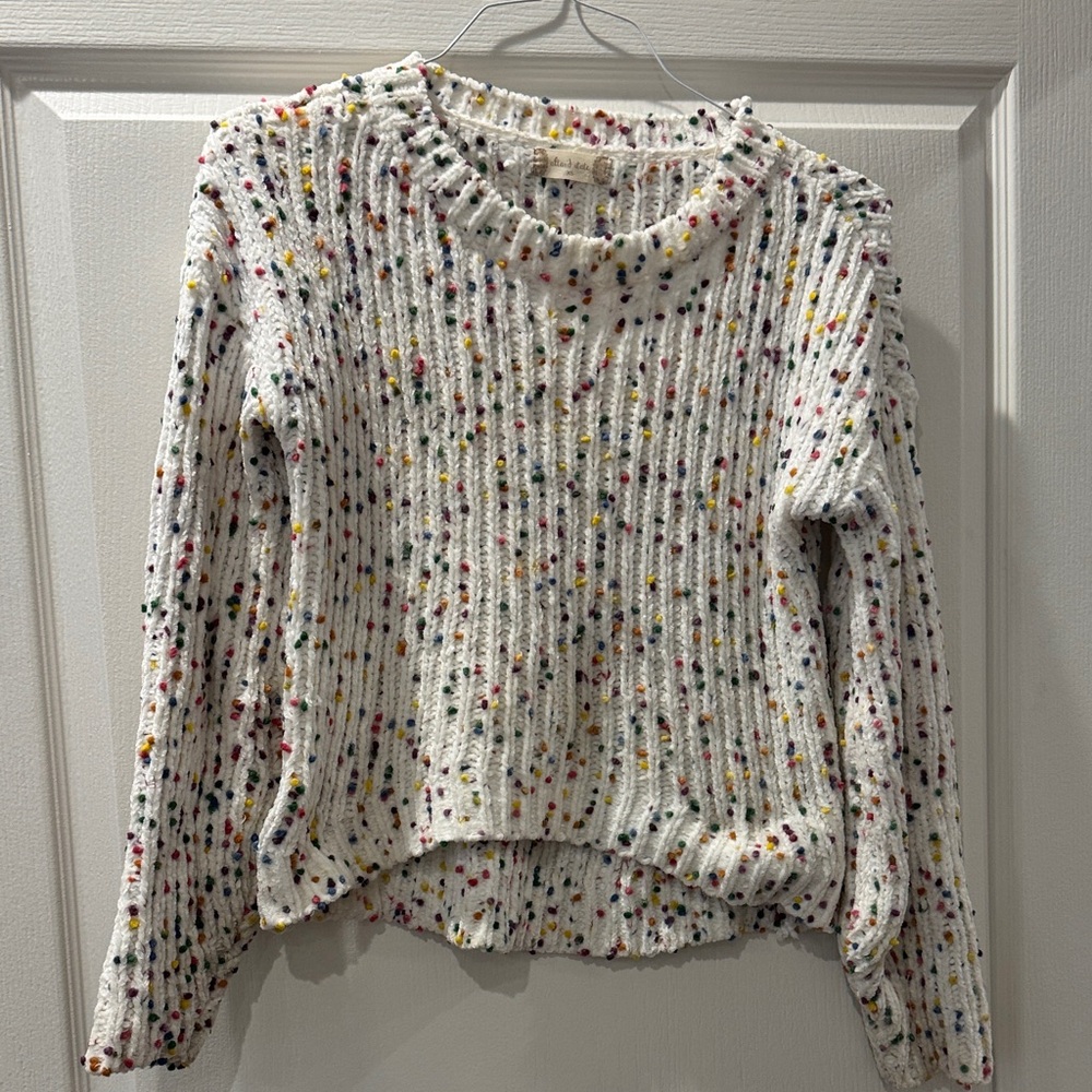 Altar'd State Multicolor Speckled Crew Neck Sweater XS
